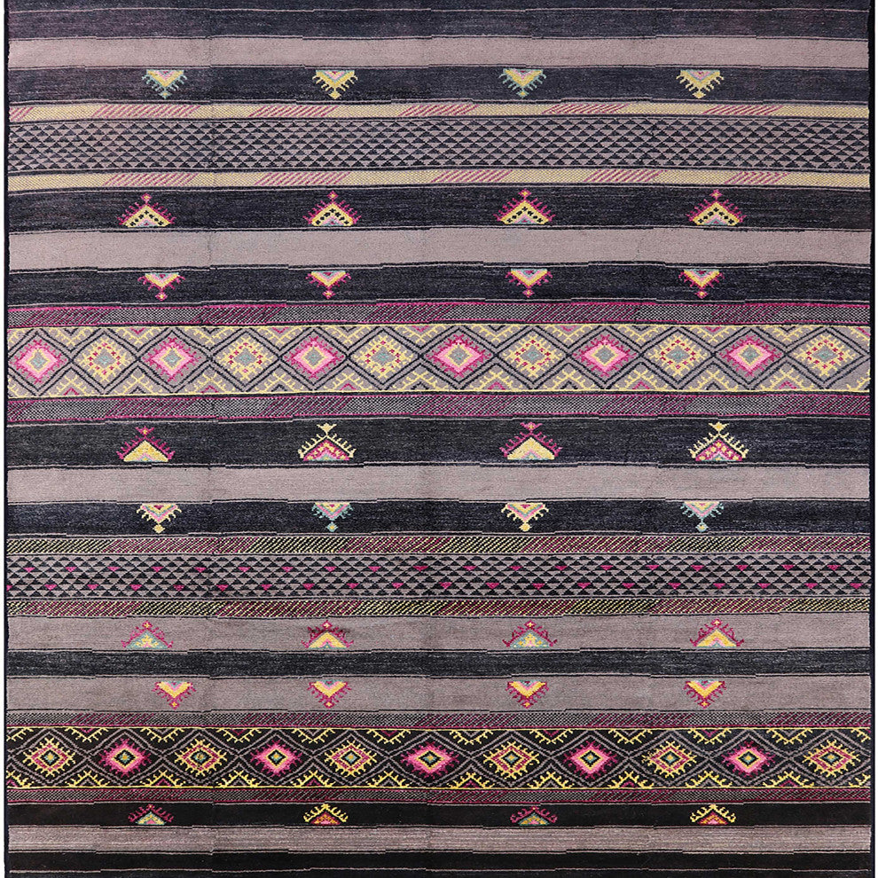 Ahgly Company Indoor Square Mid-Century Modern Area Rugs, 5' Square