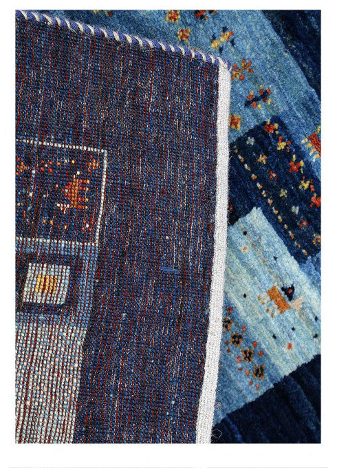 Navy Blue Persian Hand Knotted Gabbeh 1'11"x2'7"
