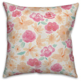 Painterly Florals 18x18 Throw Pillow