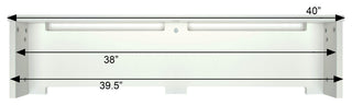 Wood Baseboard Heater Cover 3ft Length, Shaker, Closed Endcaps