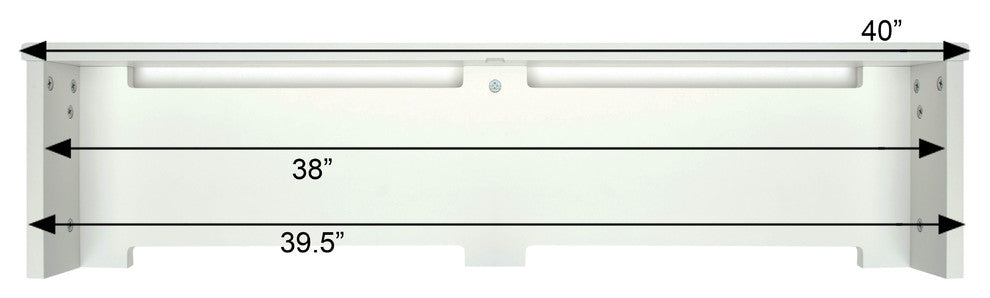 Wood Baseboard Heater Cover 3ft Length, Shaker, Closed Endcaps