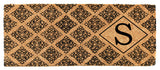 Regency Monogram Doormat, 18"x46"x1.5", S