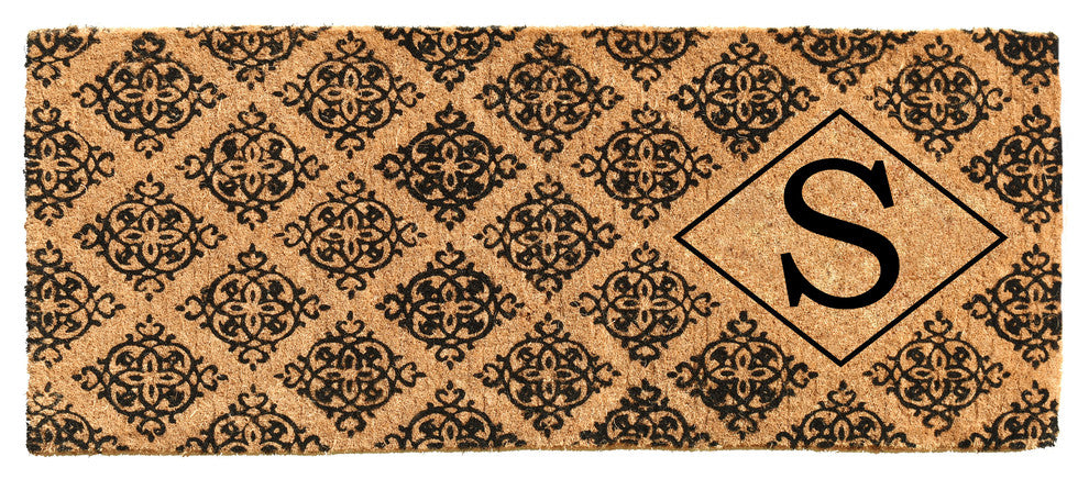 Regency Monogram Doormat, 18"x46"x1.5", S