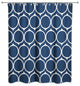 Mid Mod Circles Shower Curtain, Blue