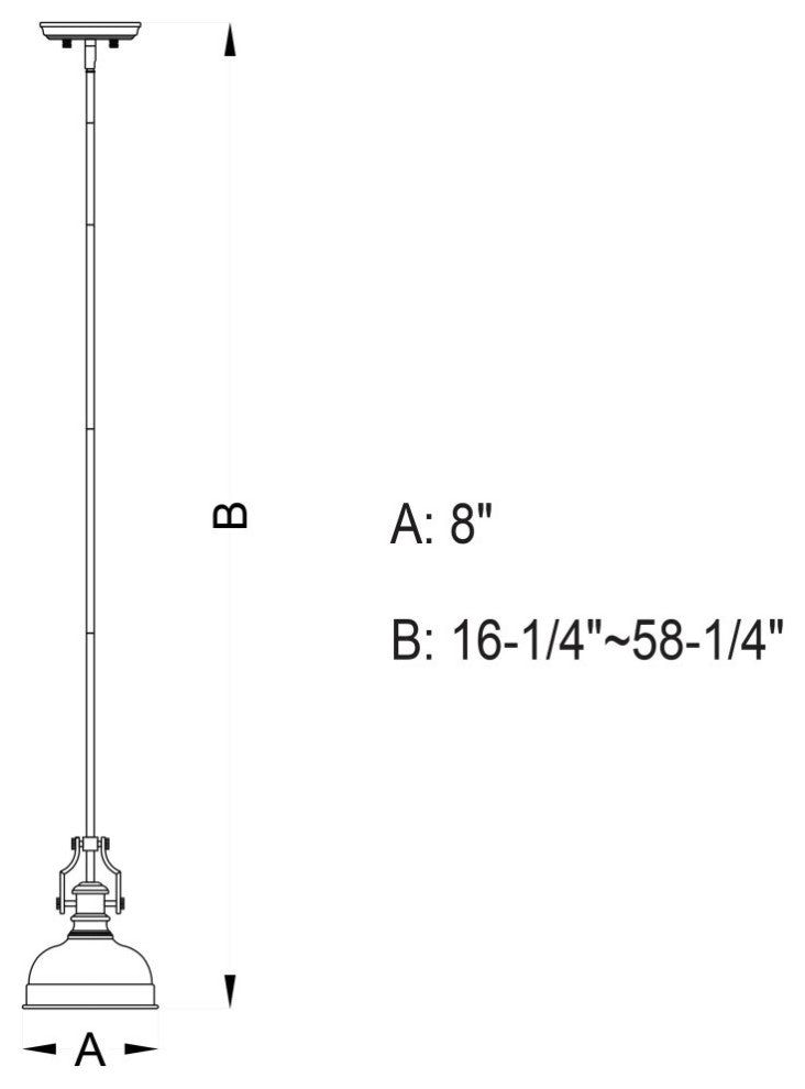 Keenan 8" Mini Pendant Oil Rubbed Bronze