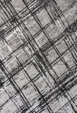 Slant Modern Abstract Black/Gray 3 ft. x 5 ft. Area Rug