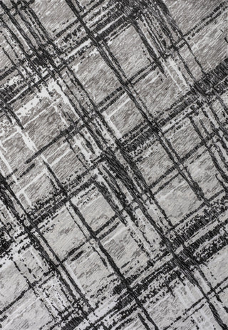 Slant Modern Abstract Black/Gray 3 ft. x 5 ft. Area Rug