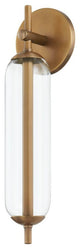 Blaze Exterior Wall Sconce, Patina Brass