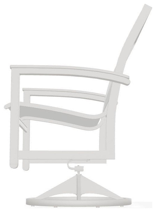Bazza Sling Outdoor Swivel Rocker, White/Snow