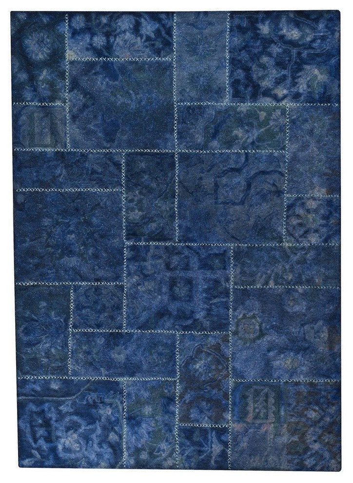 Hand Tufted Blue Wool Area Rug