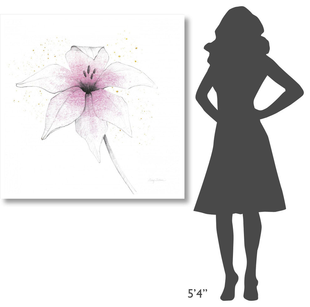 "Pink Graphite Flower V" Digital Paper Print by Avery Tillmon, 42"x42"