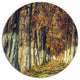 Colorful And Serene Autumn Forest, Modern Forest Round Wall Art, 23"