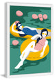 "Floating Girls" Framed Painting Print, 16"x24"