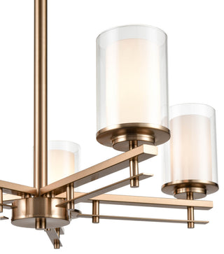 Huderson Collection 5-Light 26" Modern Gold Chandelier