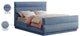 Paxton Chenille Fabric Upholstered Bed, Blue, King