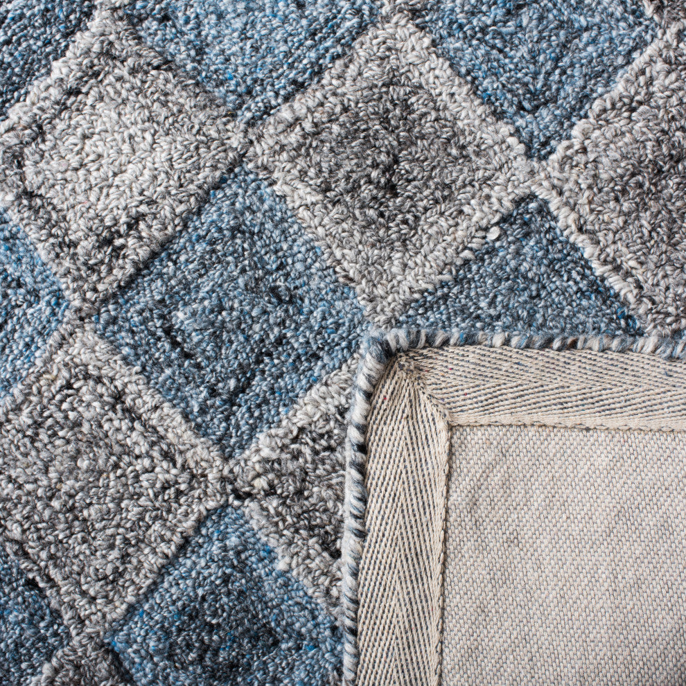 Safavieh Couture Abstract Collection, ABT626 Rug, Grey/Blue, 7' Square