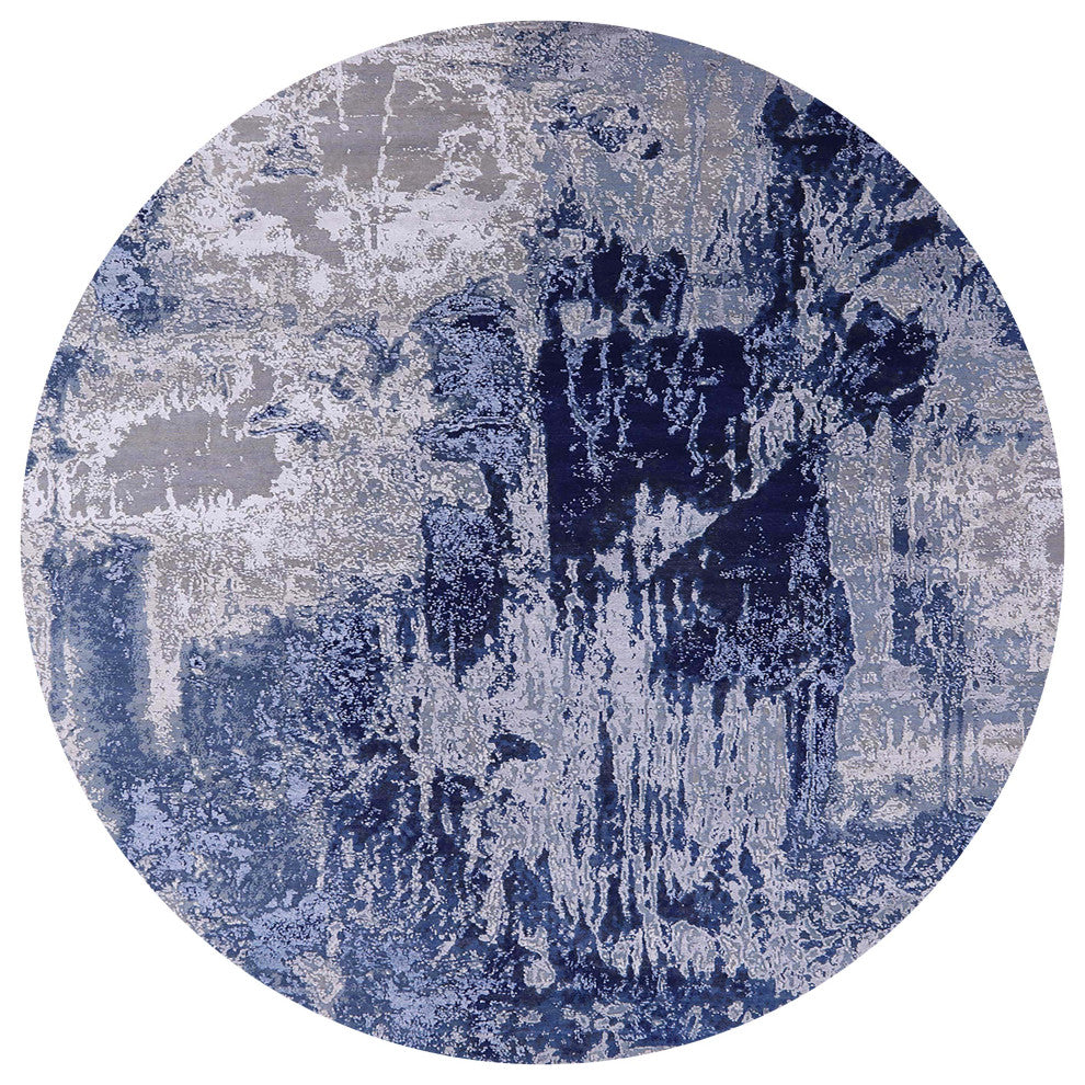 Ahgly Company Indoor Round Mid-Century Modern Area Rugs, 4' Round
