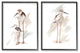 Sandpiper Bird Family Sunny Beach Coastal Bird , 2pc, each 11 x 14