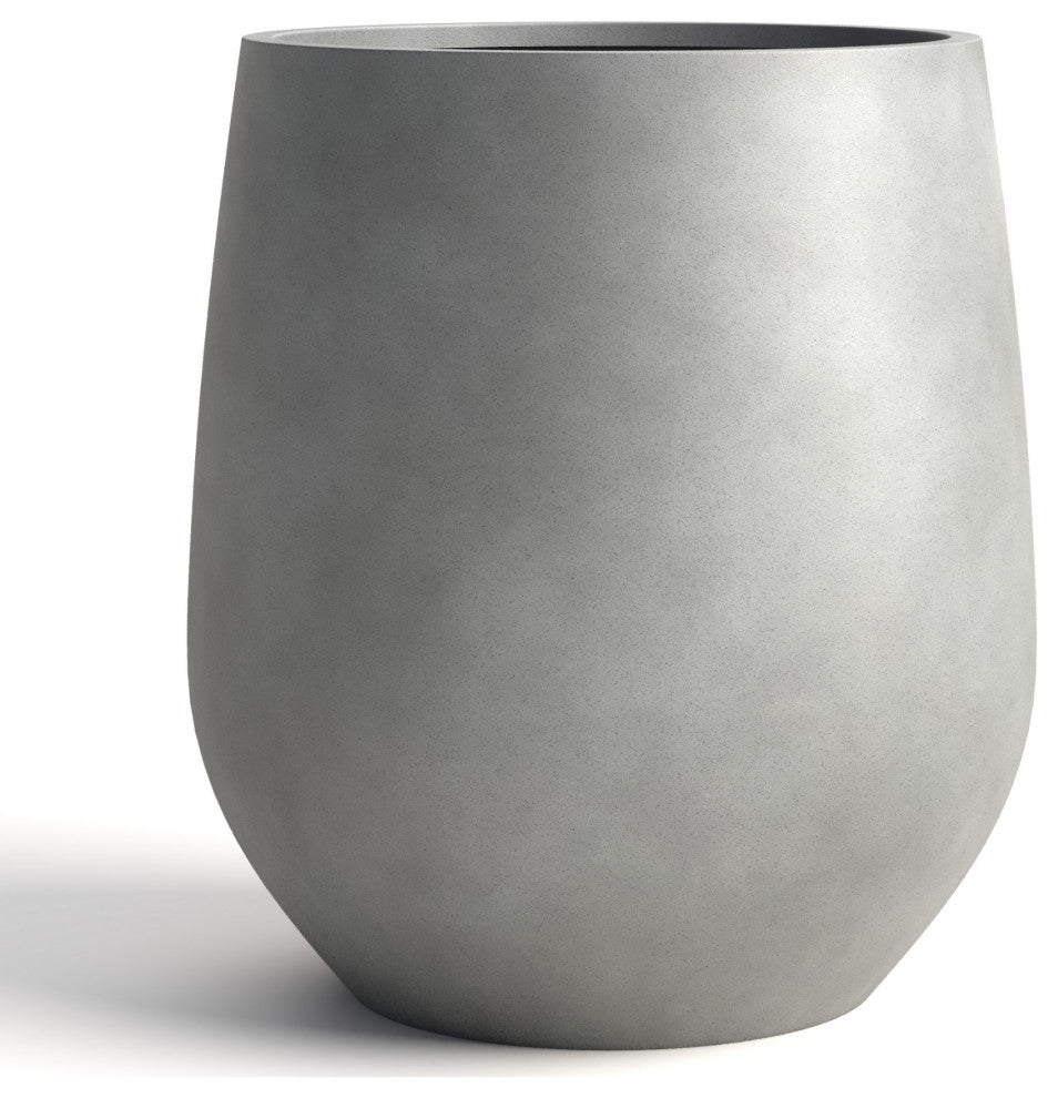 DTY Signature Mount Wilson 1-piece Fiberstone Tapered Planter, Gray, Large
