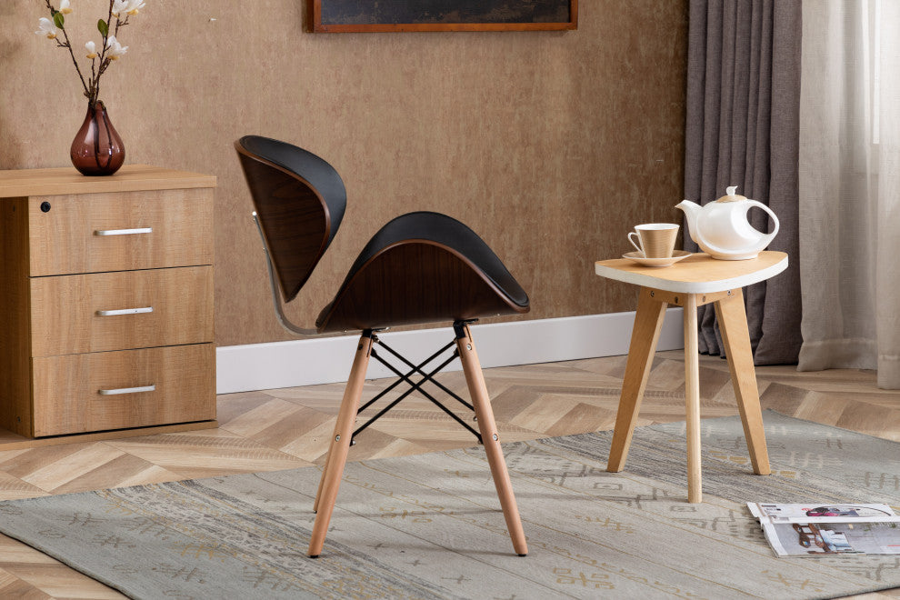 Home Beyond Black Synthetic Leather Leisure Arm Chair