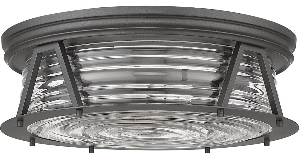 Zlite 491F4-BRZ 4-Light Flush Mount, Clear