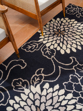 HAND TUFTED WOOL ECO-FRIENDLY AREA RUGS - Rectangle,Black,Oriental
