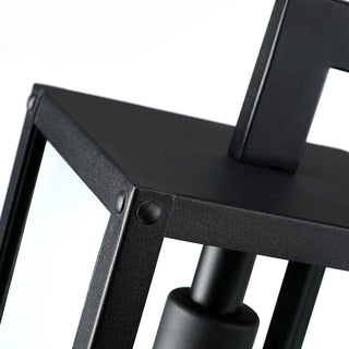 18.5"H 1-Light Black Outdoor Wall Sconce Lantern Light