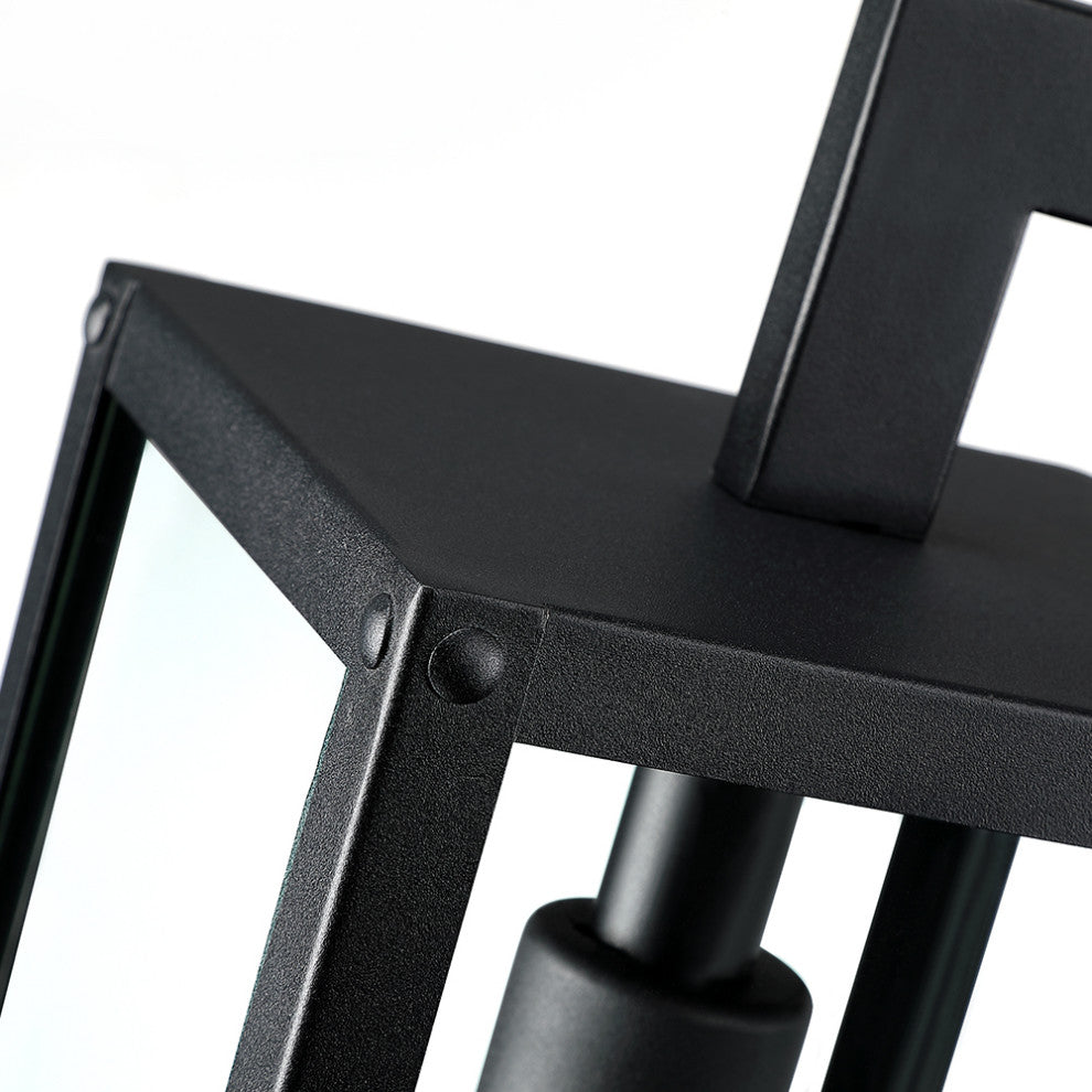18.5"H 1-Light Black Outdoor Wall Sconce Lantern Light