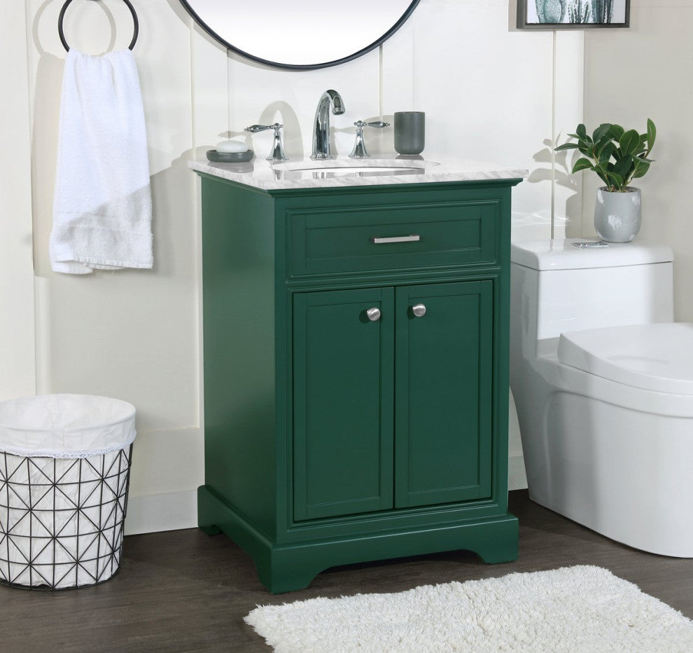 Elegant VF15024GN 24" Single Bathroom Vanity, Green