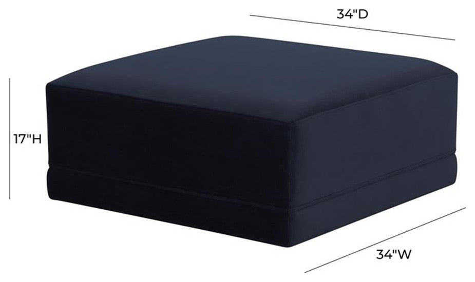 Willow Navy Ottoman