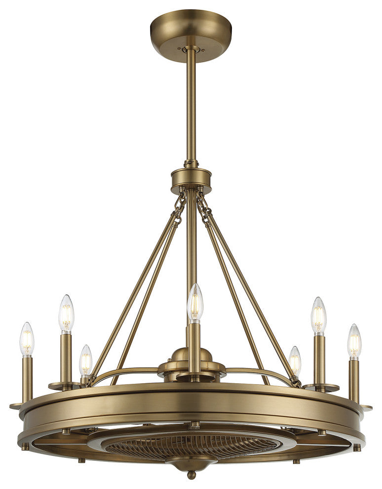 Savoy House 39-FD-124-322 LED Fan D Lier Warm Brass Finish