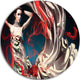 Woman In Long Fairy Dress, Abstract Portrait Round Wall Art, 23"