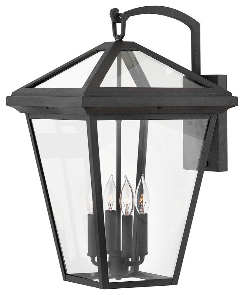 Hinkley Alford Place XL 24" Outdoor Wall Mount Lantern, Museum Black