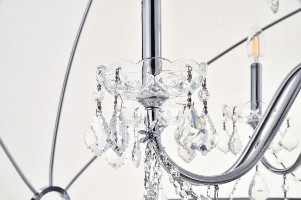 Cory 24-Light Chrome Crystal Pendant