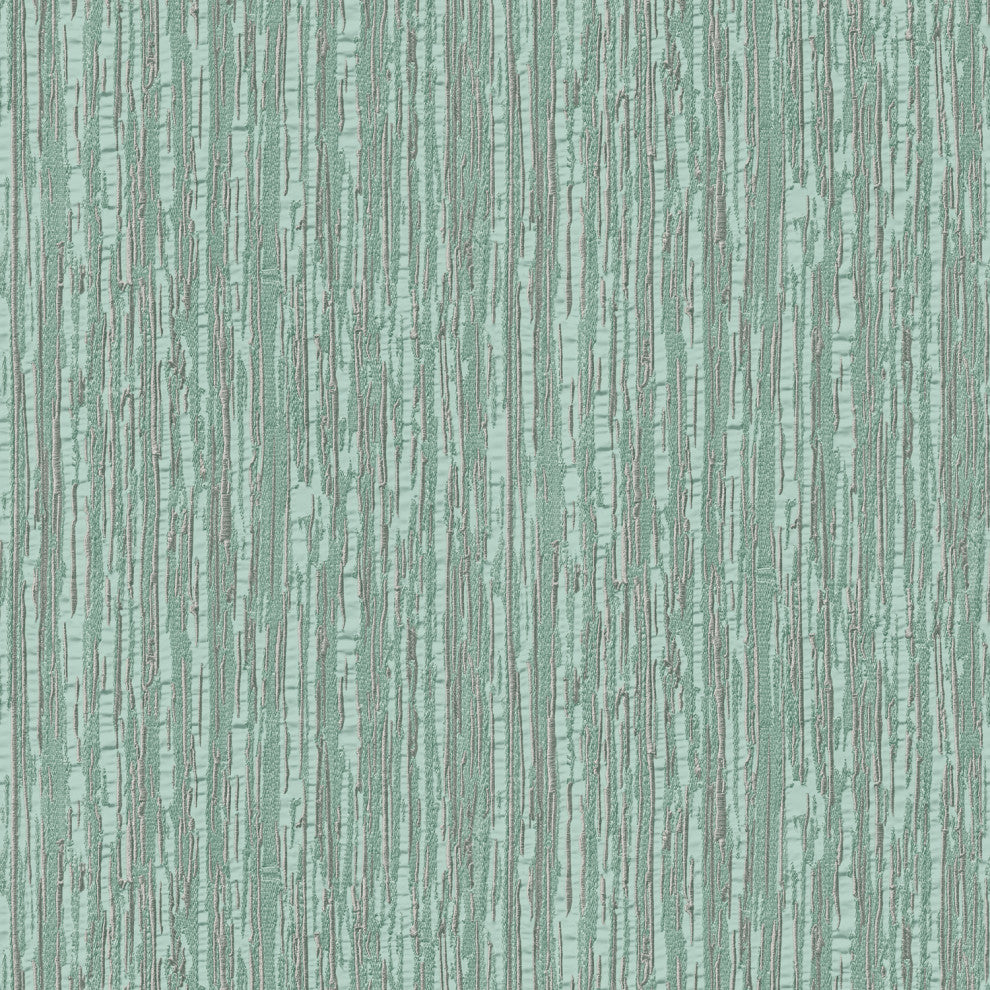 Textured Wallpaper, Grasscloth Stripes, Light Blue Metallic, Sample