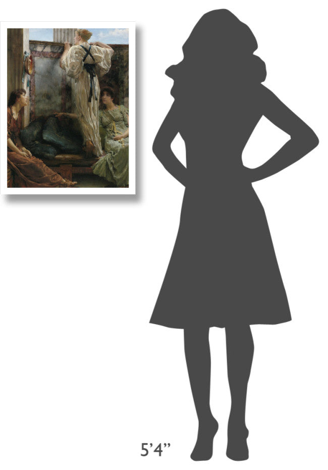 "Who Is It?, 1863" Digital Paper Print by Sir Lawrence Alma-Tadema, 20"x26"