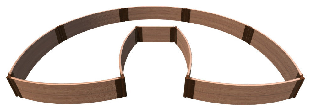 Classic Sienna 'Lucky Horseshoe' - 6' X 9' X 11" Raised Garden Bed - 1" Profile