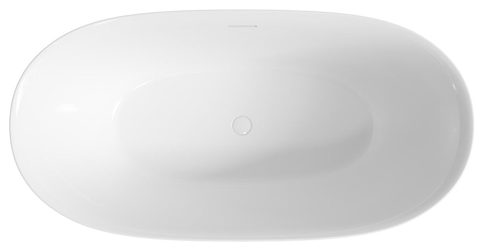 Perlato Spessa 59" Freestanding Soaking Tub, White