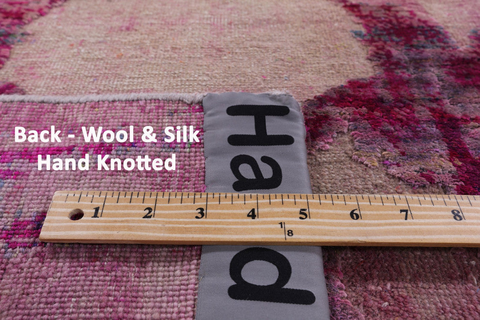 Modern Hand Knotted Silk Oxidized Wool Rug 5' 3" X 7' 11" - Q13084