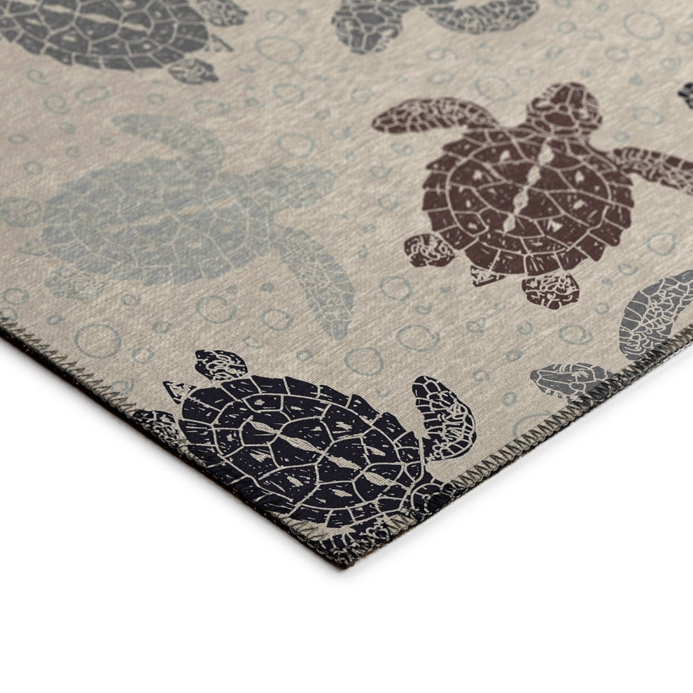 Indoor/Outdoor Seabreeze SZ13 Beige Machine Washable 8' x 10' Rug