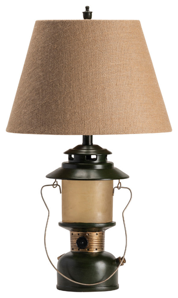 Camp Lantern Lamp With Nightlight, Camp Green, Set of 2
