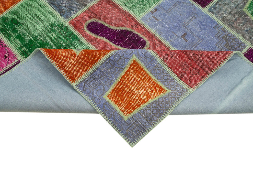 Rug N Carpet - Handmade Oriental 5' 5" x 7' 9" Boho Patchwork Area Rug
