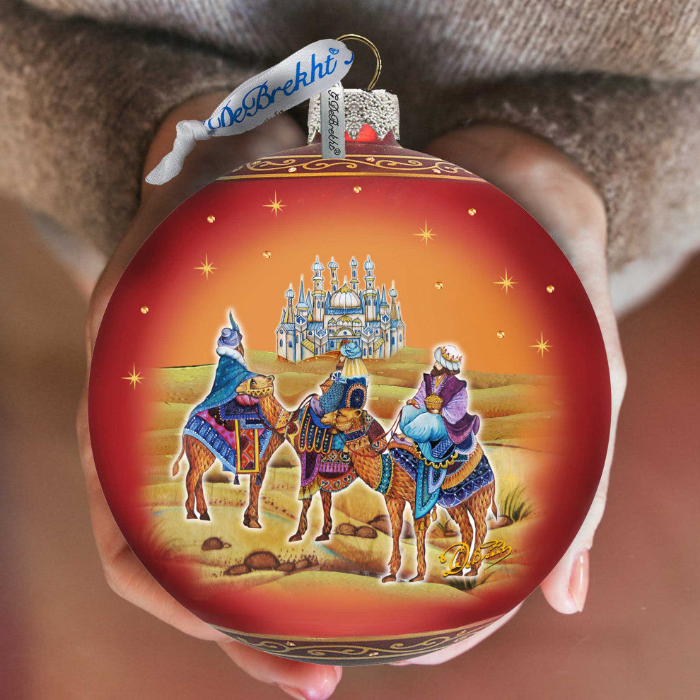 The Journey of the Three Wise Men Glass Ornament Limited Edition