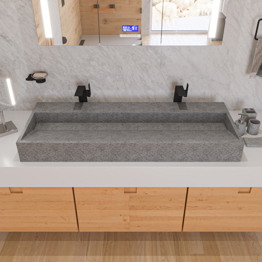 Alfi Brand Abco1019 4 Piece Solid Concrete Bathroom Accessory Set