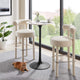 Lippa 28" Round Terrazzo Bar Table, Black White
