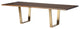 Versailles 112-Inch Dining Table In Seared Oak And Gold Stainless Steel