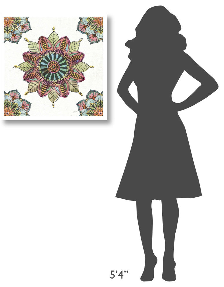 "Mandala Morning VI" Digital Paper Print by Anne Tavoletti, 26"x26"