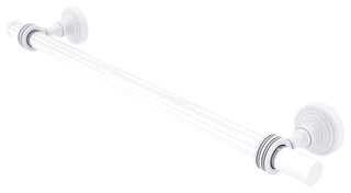 Pacific Grove 18" Towel Bar with Dotted Accents, Matte White