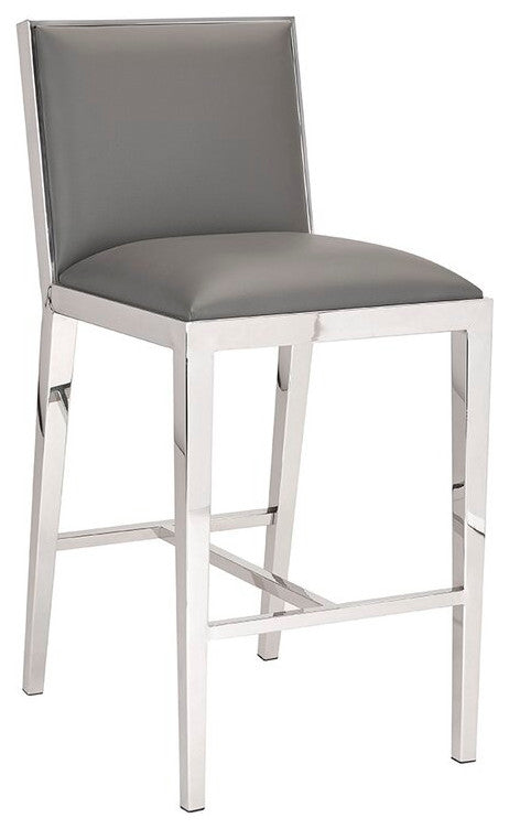 Faux Leather Counter Stool
