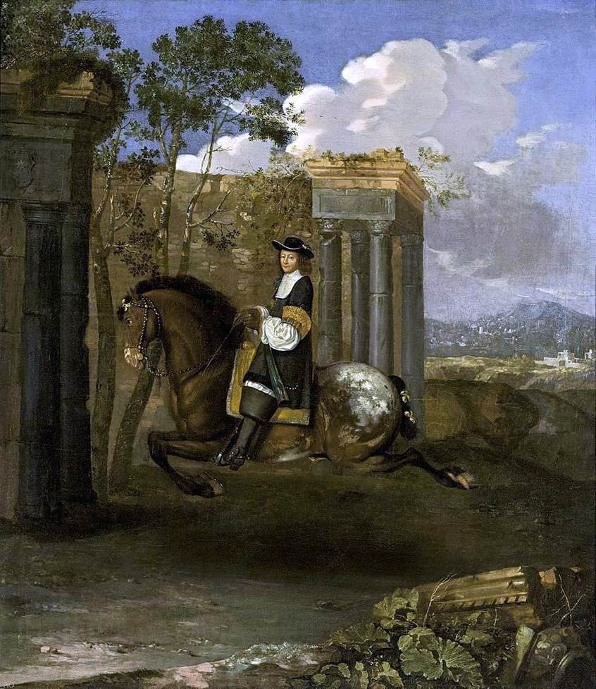 Barent Graat Equestrian Portrait of a Gentleman Wall Decal